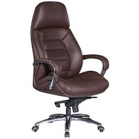 AMSTYLE XXL Chefsessel, SPM1.437 Leder braun, Gestell alu von AMSTYLE