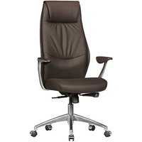 AMSTYLE XXL Chefsessel, SPM1.146 Leder braun, Gestell silber von AMSTYLE