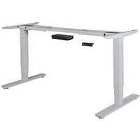AMSTYLE elektrisch höhenverstellbarer Schreibtisch silber ohne Tischplatte, T-Fuß-Gestell silber 105,0 - 182,0 x 70,0 cm von AMSTYLE