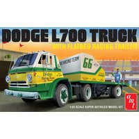 1966 Dodge L700 Truck w/Flatbed Racing Trailer von AMT/MPC