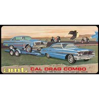 Cal Drag Combo 1964 Galaxie, AWB Falcon & Trailer von AMT/MPC