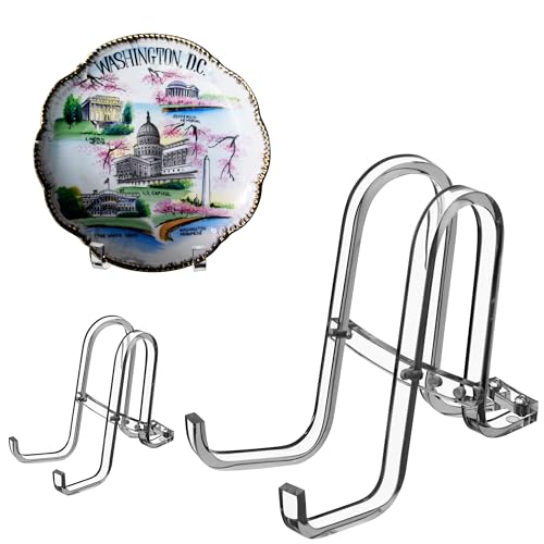 AMT 2 Stück 15,2 cm Acryl-Tellerständer für Display – Halter Display Ständer + Rahmenhalter für Bild, dekorative Teller, Bücher, Foto-Staffelei AMT 2 Stück 15,2 cm Acryl-Tellerständer für Display – Halter Display Ständer + Rahmenhalter für Bild, dekorative Teller, Bücher, Foto-Staffelei von AMT