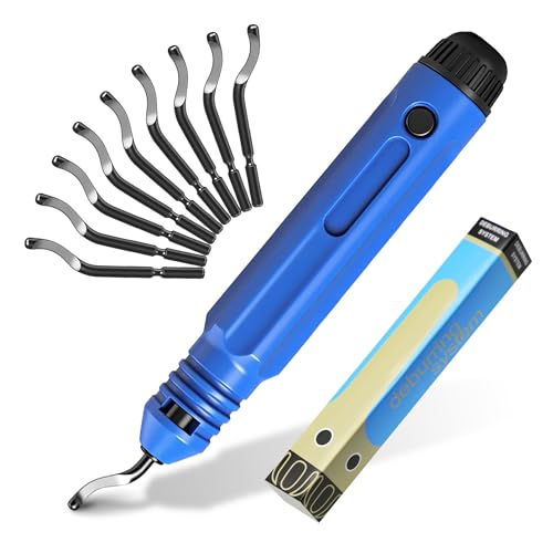 Entgratwerkzeug-Set, rutschfester Fräsgriff mit 10 scharfen Entgratungsklingen, Unschärfeentferner, Handwerkzeug für Kunststoff, Kupfer, Aluminium, Silber Entgratwerkzeug-Set, rutschfester Fräsgriff mit 10 scharfen Entgratungsklingen, Unschärfeentferner, Handwerkzeug für Kunststoff, Kupfer, Aluminium, Silber von AMTAST