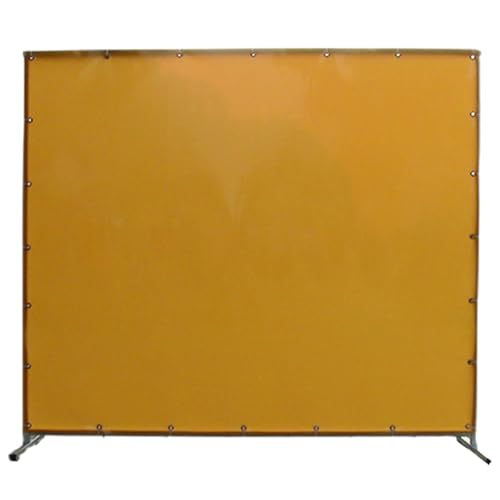 AMUFJJ Schweißvorhang 1 2 3-Panel-Schweißvorhangschirme, PVC-Schweißbarriere-Trennwände Mit Ständer, Tragbarer Funkenschutzteiler Für Fabrik/Werkstatt(1 Pack,6.1x3.3ft/185x100cm) von AMUFJJ