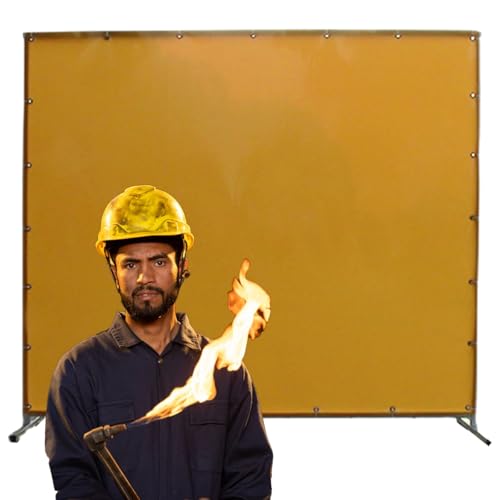 Schweißvorhang 100 150 180 200 Cm Breite Tragbare Schweißschirmtrennwand, Kommerzielle Sicherheitsschweißvorhangplatte Und Schweißbarrierezaun, Kein Werkzeug Erforderlich(2 Panel,6.1x5.9ft/185x180cm) Schweißvorhang 100 150 180 200 Cm Breite Tragbare Schweißschirmtrennwand, Kommerzielle Sicherheitsschweißvorhangplatte Und Schweißbarrierezaun, Kein Werkzeug Erforderlich(2 Panel,6.1x5.9ft/185x180cm) von AMUFJJ