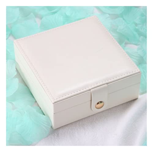 AMULONG Jewelry Box Luxus PU Leder Schmuck Organizer Box Schmuckschatulle Dekoration Ring Halskette Ohrringe Uhr Aufbewahrungsbox Klassisch(Grün) von AMULONG