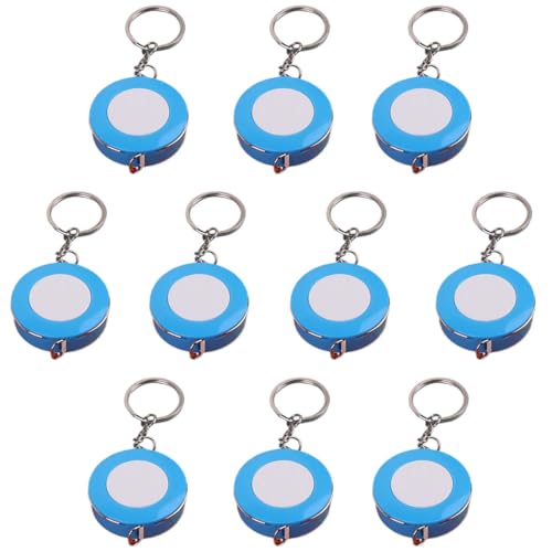 Weiches Maßband mit Schlüsselanhänger, 152,4 cm, blau, automatisches einziehbares Maßband, für Taille, Handwerk, schnelles Nähen, Reisen, 10 Stück Weiches Maßband mit Schlüsselanhänger, 152,4 cm, blau, automatisches einziehbares Maßband, für Taille, Handwerk, schnelles Nähen, Reisen, 10 Stück von AMUSCHAT
