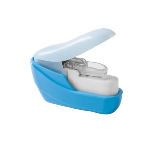 Tacker Heftgerät Bürohefter, Schulbriefpapier, Praktisches Buch, Papierbindung, Desktop-Zubehör, Dekoration Tacker für Schreibtisch(Blue) von AMYSTY