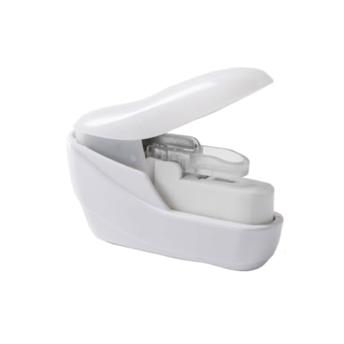 Tacker Heftgerät Bürohefter, Schulbriefpapier, Praktisches Buch, Papierbindung, Desktop-Zubehör, Dekoration Tacker für Schreibtisch(White) von AMYSTY