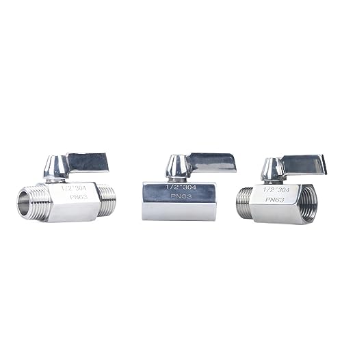 AMZBNEIDI Anschlussadapter aus Messing und Edelstahl, 1" G Innengewinde, Edelstahl 304 Mini-Kugelhahn DN15/DN20/DN25 for Wasser, Öl, Säure, 2-Wege(2 Pcsfemale to Female,0.75 Inch) von AMZBNEIDI
