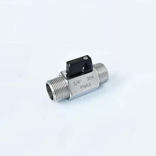 AMZBNEIDI Anschlussadapter aus Messing und Edelstahl, Abflusskugelhahn-Adapteranschluss aus Edelstahl 304 mit Außen- und Innengewinde(Black Male,BSP1) von AMZBNEIDI