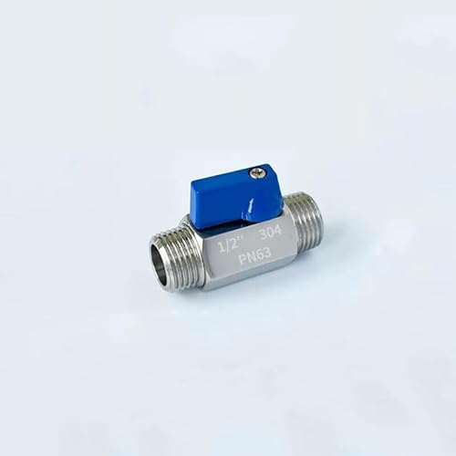 AMZBNEIDI Anschlussadapter aus Messing und Edelstahl, Abflusskugelhahn-Adapteranschluss aus Edelstahl 304 mit Außen- und Innengewinde(Blue Female,BSP3I4) von AMZBNEIDI