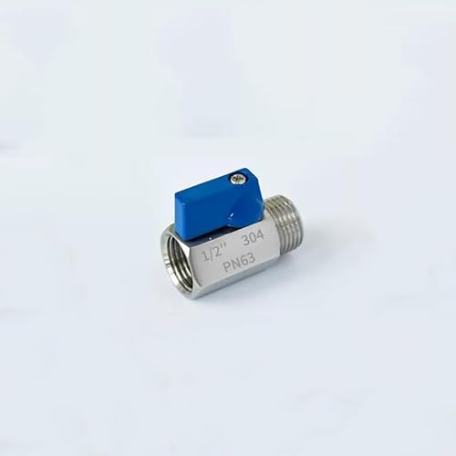 AMZBNEIDI Anschlussadapter aus Messing und Edelstahl, Abflusskugelhahn-Adapteranschluss aus Edelstahl 304 mit Außen- und Innengewinde(Blue Femalemale,BSP3I4) von AMZBNEIDI