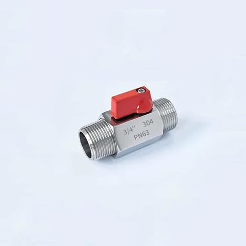 AMZBNEIDI Anschlussadapter aus Messing und Edelstahl, Abflusskugelhahn-Adapteranschluss aus Edelstahl 304 mit Außen- und Innengewinde(Red Female,BSP3I4) von AMZBNEIDI