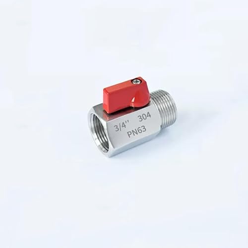AMZBNEIDI Anschlussadapter aus Messing und Edelstahl, Abflusskugelhahn-Adapteranschluss aus Edelstahl 304 mit Außen- und Innengewinde(Red Femalemale,BSP3I8) von AMZBNEIDI