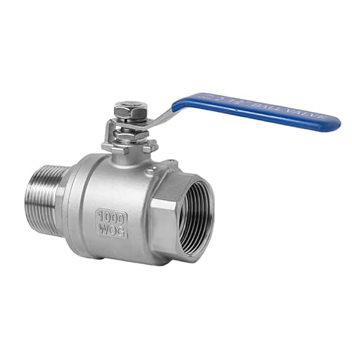 AMZBNEIDI Anschlussadapter aus Messing und Edelstahl, Kugelhahn-Adapteranschluss aus Edelstahl 304 mit Innengewinde und Außengewinde(Femalemale Thread,11/4") von AMZBNEIDI