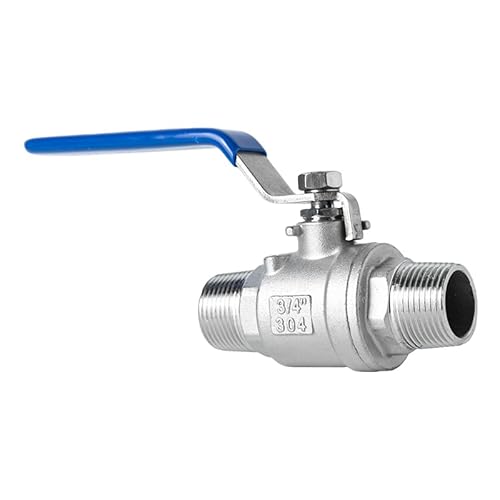 AMZBNEIDI Anschlussadapter aus Messing und Edelstahl, Kugelhahn-Adapteranschluss aus Edelstahl 304 mit Innengewinde und Außengewinde(Malemale Thread,1") von AMZBNEIDI