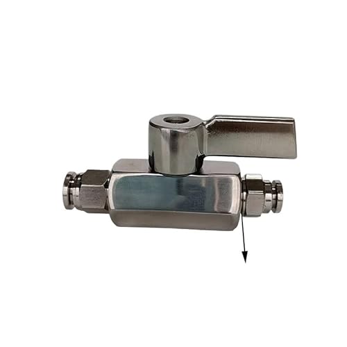 AMZBNEIDI Anschlussadapter aus Messing und Edelstahl, Schnellsteckverbindung aus Edelstahl 304, Zwei-Wege-Kugelhahn-Adapter-Anschluss(Bsp1i2,10mm10mm) von AMZBNEIDI