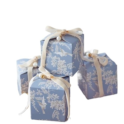 AMZBNEIDI Premium-Geschenkbox mit Magnetverschluss, Geschenkboxen aus Pappe for Süßigkeiten, 7 x 7 x 7 cm, Mehrfarbig, 20er- oder 50er-Pack for Veranstaltungen(Blue) von AMZBNEIDI