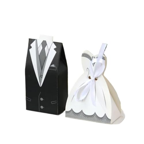 AMZBNEIDI Premium-Geschenkbox mit Magnetverschluss, Hochzeitsgeschenkboxen, 25/50 Stück, Papierkarton, Mehrfarbig, Größen for Braut und Bräutigam(Style 4) von AMZBNEIDI