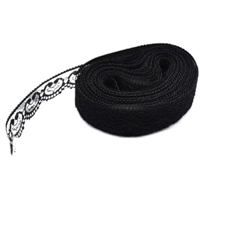 AMZBNEIDI Stoff Band Spitze Bordüre,Vintage Spitze Trims, 10 Yards Schöne Band 23MM Spitze Trim Stoff DIY Bestickt Weiß Spitze Verzierungen(Black) von AMZBNEIDI