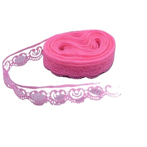 AMZBNEIDI Stoff Band Spitze Bordüre,Vintage Spitze Trims, 10 Yards Schöne Band 23MM Spitze Trim Stoff DIY Bestickt Weiß Spitze Verzierungen(Red2) von AMZBNEIDI