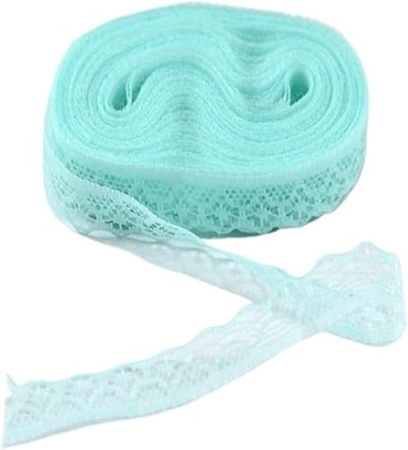 AMZBNEIDI Stoff Band Spitze Bordüre,Vintage Spitze Trims, 30 Yard Spitzenbesatz Band Spitzenstoff weiße Baumwollspitze(Greener) von AMZBNEIDI