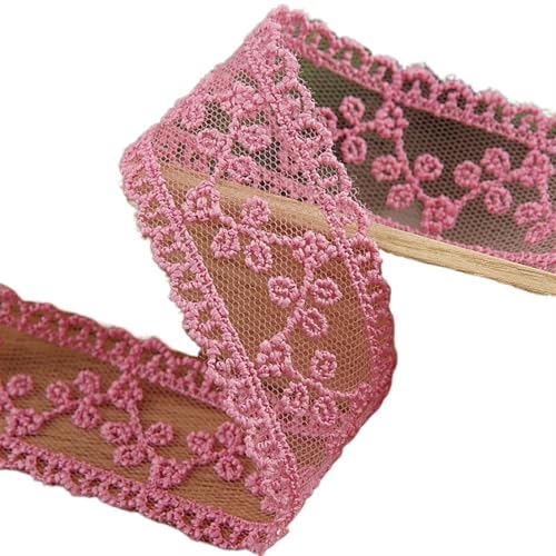 AMZBNEIDI Stoff Band Spitze Bordüre,Vintage Spitze Trims, 30 Yard Stickerei Spitze Trimmt Exquisite Nähen Band Gurtband DIY Garnituren(Color2) von AMZBNEIDI