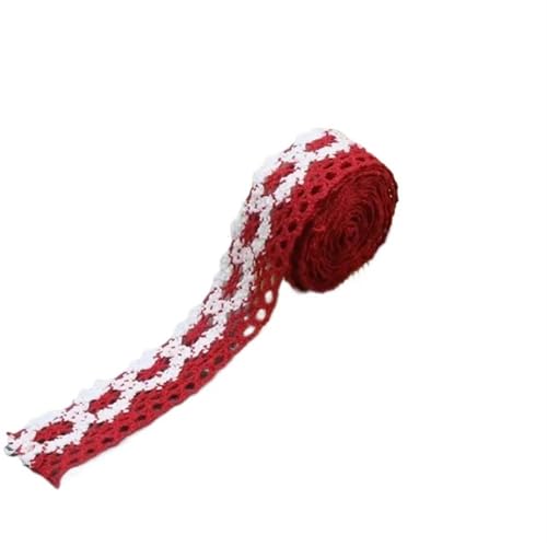 AMZBNEIDI Stoff Band Spitze Bordüre,Vintage Spitze Trims, 5 m gehäkelte Gurtband-Spitzenbesätze aus Baumwolle(C04210 (2.5cm)) von AMZBNEIDI