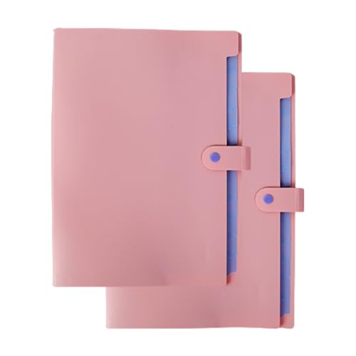 Akkordeon-Organisationsmappe, erweiterbar 2-teiliger Dokumenten-Organizer, Akkordeon-Dokumentenordner, erweiterbarer A4-Ordner mit 12 Fächern/Blau(Pink) von AMZBNEIDI