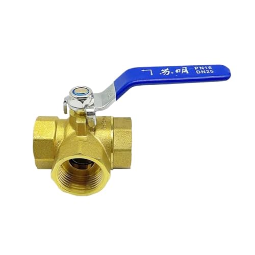 Anschlussadapter aus Messing und Edelstahl, 1/4" 3/8" 1/2" 3/4" 1" BSP Innengewinde Voller Port T-Port Drei-Wege-Messing-Kugelhahn-Anschluss-Adapter for Wasser, Öl, Luft, Gas(Lmobel,BSP1 Female) von AMZBNEIDI