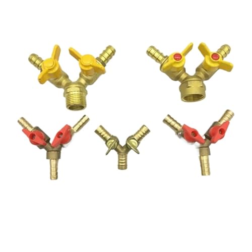 Anschlussadapter aus Messing und Edelstahl, 1 Stück 6 8 10 12 mm Schlauchtülle Y-Typ Dreifach-3-Wege-Messing-Stopp-Kugelhahn-Rohrverschraubungen Verbindungsadapter for Gas, Wasser, Öl, Luft(6mm2way) Anschlussadapter aus Messing und Edelstahl, 1 Stück 6 8 10 12 mm Schlauchtülle Y-Typ Dreifach-3-Wege-Messing-Stopp-Kugelhahn-Rohrverschraubungen Verbindungsadapter for Gas, Wasser, Öl, Luft(6mm2way) von AMZBNEIDI