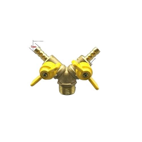 Anschlussadapter aus Messing und Edelstahl, 1 Stück 6 8 10 12 mm Schlauchtülle Y-Typ Dreifach-3-Wege-Messing-Stopp-Kugelhahn-Rohrverschraubungen Verbindungsadapter for Gas, Wasser, Öl, Luft(8mm Male) Anschlussadapter aus Messing und Edelstahl, 1 Stück 6 8 10 12 mm Schlauchtülle Y-Typ Dreifach-3-Wege-Messing-Stopp-Kugelhahn-Rohrverschraubungen Verbindungsadapter for Gas, Wasser, Öl, Luft(8mm Male) von AMZBNEIDI