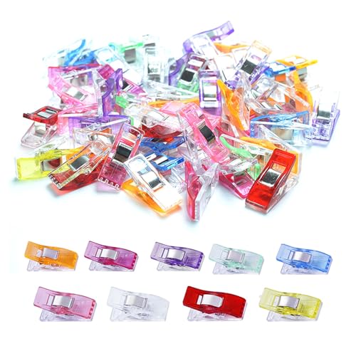 AMZFUK Stoffklammern, 100 Pack, 9 Farben, Kunststoff und Metall, S, Dekorative, Quilting Clips, Häkeln, Nähen AMZFUK Stoffklammern, 100 Pack, 9 Farben, Kunststoff und Metall, S, Dekorative, Quilting Clips, Häkeln, Nähen von AMZFUK