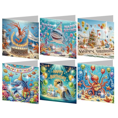 AMZGSHOP Diamond Painting Geburtstagskarten Set, DIY Diamant Weihnachtskarten mit Umschlag Set, Faltbare Gruß- & Glückwunschkarte Basteln, Kreatives Design Mosaik Postkarten AMZGSHOP Diamond Painting Geburtstagskarten Set, DIY Diamant Weihnachtskarten mit Umschlag Set, Faltbare Gruß- & Glückwunschkarte Basteln, Kreatives Design Mosaik Postkarten von AMZGSHOP