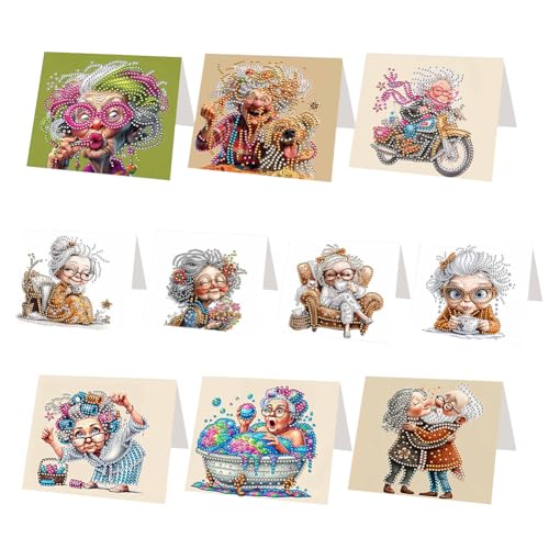 AMZGSHOP Diamond Painting Grußkarten Set, DIY Diamond Art Painting Karten, Faltbare Gruß- & Glückwunschkarte Basteln, Mosaik Handgemachte Kreative Postkarten AMZGSHOP Diamond Painting Grußkarten Set, DIY Diamond Art Painting Karten, Faltbare Gruß- & Glückwunschkarte Basteln, Mosaik Handgemachte Kreative Postkarten von AMZGSHOP