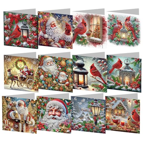 AMZGSHOP Diamond Painting Grußkarten Set, DIY Diamond Art Painting Karten, Faltbare Gruß- & Glückwunschkarte Basteln, Mosaik Handgemachte Kreative Postkarten AMZGSHOP Diamond Painting Grußkarten Set, DIY Diamond Art Painting Karten, Faltbare Gruß- & Glückwunschkarte Basteln, Mosaik Handgemachte Kreative Postkarten von AMZGSHOP