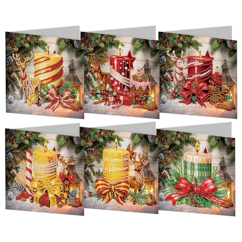 AMZLORD DIY Diamond Painting Grußkarten 6/12 Stück Diamant Painting Weihnachten Karten Weihnachtskarten Set mit Umschlag Strass Handwerk Grußkarte for Familie, Freunde und Liebhaber AMZLORD DIY Diamond Painting Grußkarten 6/12 Stück Diamant Painting Weihnachten Karten Weihnachtskarten Set mit Umschlag Strass Handwerk Grußkarte for Familie, Freunde und Liebhaber von AMZLORD