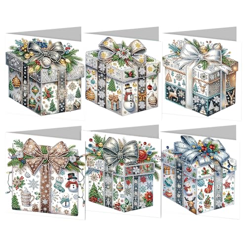 AMZLORD DIY Diamond Painting Grußkarten 6/12 Stück Diamant Painting Weihnachten Karten Weihnachtskarten Set mit Umschlag Strass Handwerk Grußkarte for Familie, Freunde und Liebhaber AMZLORD DIY Diamond Painting Grußkarten 6/12 Stück Diamant Painting Weihnachten Karten Weihnachtskarten Set mit Umschlag Strass Handwerk Grußkarte for Familie, Freunde und Liebhaber von AMZLORD