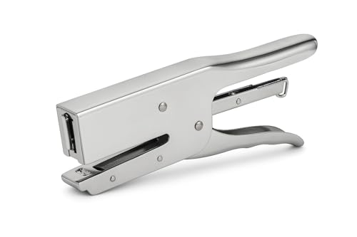 AMZSystems Professionelle Heftzange aus Metall, vernickelter Stahl, Kapazität 25 Blatt, kompatibel mit Heftklammern 24/6 und 26/6, Belastung 150 Stück, Ergonomie 50 mm, mit Box mit 1000 Heftklammern AMZSystems Professionelle Heftzange aus Metall, vernickelter Stahl, Kapazität 25 Blatt, kompatibel mit Heftklammern 24/6 und 26/6, Belastung 150 Stück, Ergonomie 50 mm, mit Box mit 1000 Heftklammern von AMZSystems