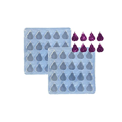 AMZTOART 2 sehr helle Mini-Birnen-Ohrstecker-Formen für Epoxidharz, Basteln, Schmuck, DIY-Charms, UV-Harz, Schokoladen-Silikonform für Kuchen, Süßigkeiten AMZTOART 2 sehr helle Mini-Birnen-Ohrstecker-Formen für Epoxidharz, Basteln, Schmuck, DIY-Charms, UV-Harz, Schokoladen-Silikonform für Kuchen, Süßigkeiten von AMZTOART