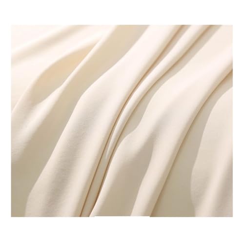 AMateschitz Einfarbig Seidenstoff Stretch Satinstoff mit rutschfestem Futter Maulbeerseiden Seide Futterstoff Chiffon Stoff 150 cm Breit Meterware Verkauft Für Nähen Kleider Pyjama Aprikose 1M von AMateschitz