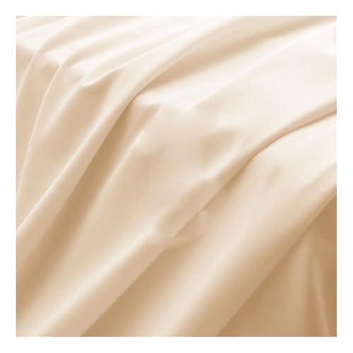 AMateschitz Einfarbig Seidenstoff Stretch Satinstoff mit rutschfestem Futter Maulbeerseiden Seide Futterstoff Chiffon Stoff 150 cm Breit Meterware Verkauft Für Nähen Kleider Pyjama Khaki 1M von AMateschitz