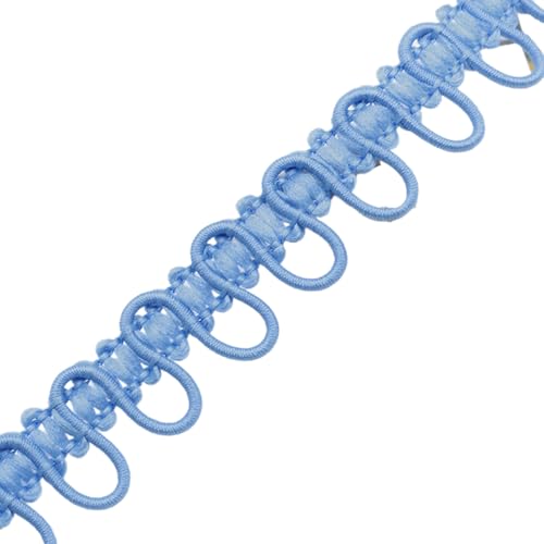AMateschitz Elastisches Knopfloch 1.7CM Spitzen-Stretch-Knopfloch-Ornament Knopflochband Zopfborte Mit Knopfschlaufen Nähornament Stretchband Für Kostüm Nähen Hochzeitskleider DIY Blau 25 Yard AMateschitz Elastisches Knopfloch 1.7CM Spitzen-Stretch-Knopfloch-Ornament Knopflochband Zopfborte Mit Knopfschlaufen Nähornament Stretchband Für Kostüm Nähen Hochzeitskleider DIY Blau 25 Yard von AMateschitz