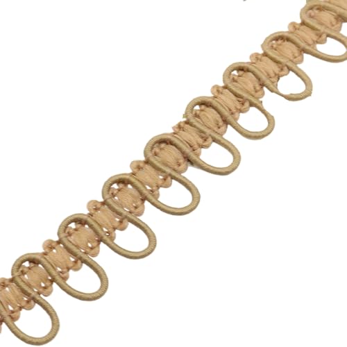 AMateschitz Elastisches Knopfloch 1.7CM Spitzen-Stretch-Knopfloch-Ornament Knopflochband Zopfborte Mit Knopfschlaufen Nähornament Stretchband Für Kostüm Nähen Hochzeitskleider DIY Khaki 25 Yard AMateschitz Elastisches Knopfloch 1.7CM Spitzen-Stretch-Knopfloch-Ornament Knopflochband Zopfborte Mit Knopfschlaufen Nähornament Stretchband Für Kostüm Nähen Hochzeitskleider DIY Khaki 25 Yard von AMateschitz