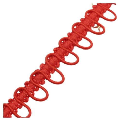 AMateschitz Elastisches Knopfloch 1.7CM Spitzen-Stretch-Knopfloch-Ornament Knopflochband Zopfborte Mit Knopfschlaufen Nähornament Stretchband Für Kostüm Nähen Hochzeitskleider DIY Rot 25 Yard AMateschitz Elastisches Knopfloch 1.7CM Spitzen-Stretch-Knopfloch-Ornament Knopflochband Zopfborte Mit Knopfschlaufen Nähornament Stretchband Für Kostüm Nähen Hochzeitskleider DIY Rot 25 Yard von AMateschitz