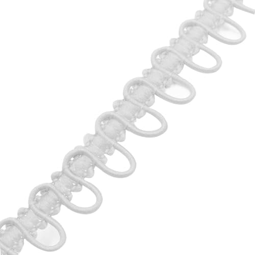AMateschitz Elastisches Knopfloch 1.7CM Spitzen-Stretch-Knopfloch-Ornament Knopflochband Zopfborte Mit Knopfschlaufen Nähornament Stretchband Für Kostüm Nähen Hochzeitskleider DIY Weiß 25 Yard AMateschitz Elastisches Knopfloch 1.7CM Spitzen-Stretch-Knopfloch-Ornament Knopflochband Zopfborte Mit Knopfschlaufen Nähornament Stretchband Für Kostüm Nähen Hochzeitskleider DIY Weiß 25 Yard von AMateschitz