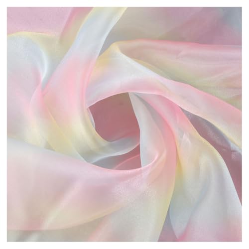 AMateschitz Farbverlauf Organza Stoff Regenbogen Tulle Netzstoff Bunt Gradient Tüllstoff Schillernder Tüll Dekostoff für Hochzeitskleider Vorhänge Tischläufe Kostümen DIY Nähen Rosa-Gelb-Blau 10M*1.5M AMateschitz Farbverlauf Organza Stoff Regenbogen Tulle Netzstoff Bunt Gradient Tüllstoff Schillernder Tüll Dekostoff für Hochzeitskleider Vorhänge Tischläufe Kostümen DIY Nähen Rosa-Gelb-Blau 10M*1.5M von AMateschitz