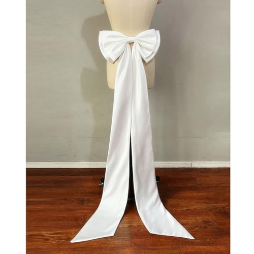 AMateschitz Große Schleife Extra Große Bow Riesenschleife Schleppende Satinschleife Zierschleife mit 150 cm Langer Schwanz, 2 Lagige, Abnehmbare, für Kleid Hochzeitskleid Schwarz Einheitsgröße AMateschitz Große Schleife Extra Große Bow Riesenschleife Schleppende Satinschleife Zierschleife mit 150 cm Langer Schwanz, 2 Lagige, Abnehmbare, für Kleid Hochzeitskleid Schwarz Einheitsgröße von AMateschitz