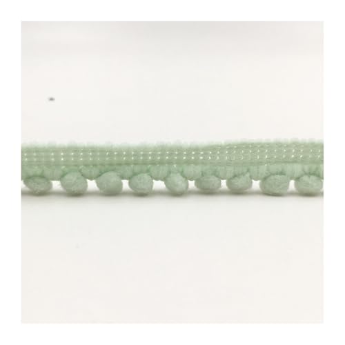 AMateschitz Mini Pomponborte Bommelborte Dekoband Pompoms Bänder zum Nähen Pom Poms Bälle Fransenbesatz Bommelband Pomponband Spitzenband für DIY Basteln Kleidung Zuhause Vorhang Blau-Grün 20 Yard von AMateschitz